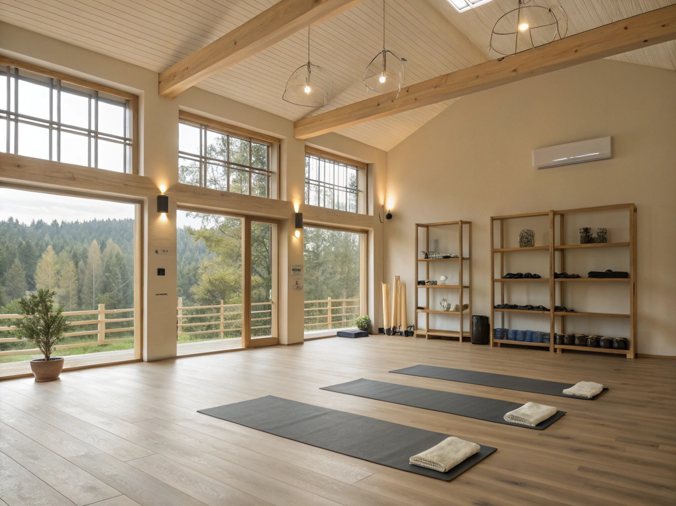 Yoga studio atmosfære